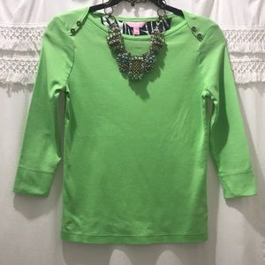 Lilly Pulitzer 3/4 sleeve boatneck top XS